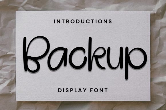 Backup Handwritten Font for Digital Design