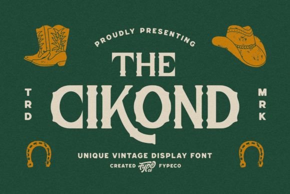 Cikond: A Vintage Display Font for Editorial Warmth