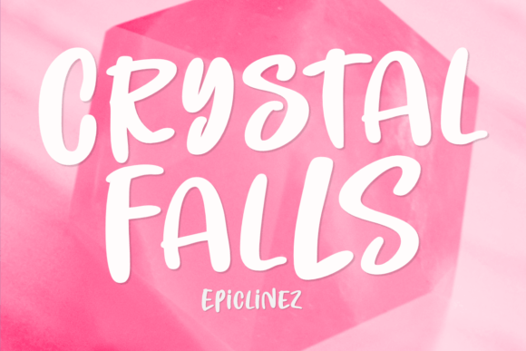 Crystal Falls Font for Playful Digital Branding