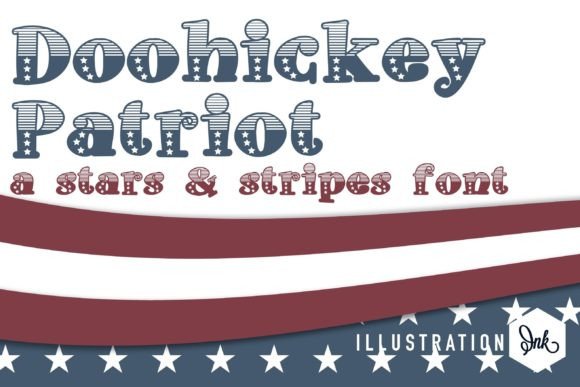 Doohickey Patriot: A Fun Patriotic Display Font for Small Business Branding