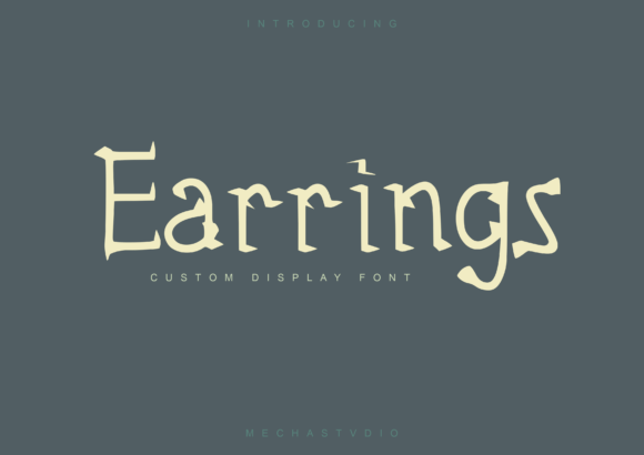 Earrings Font: Playful Display Fonts for Small Business Branding