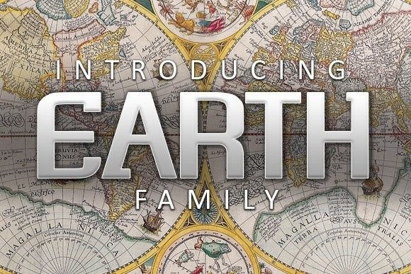 Earth Font: Modern Techno Display Typeface for Small Business Branding