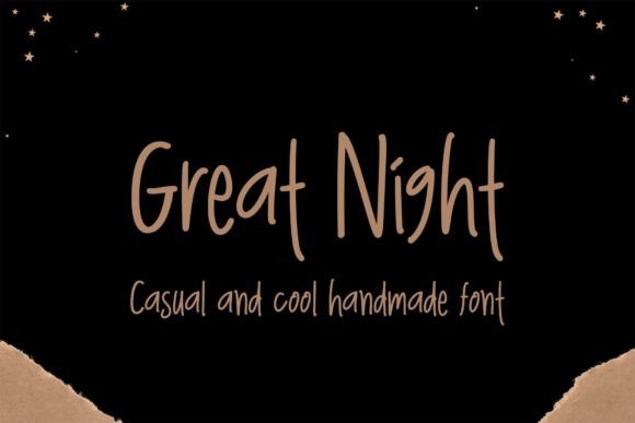 Great Night Display Font for Handmade Creatives