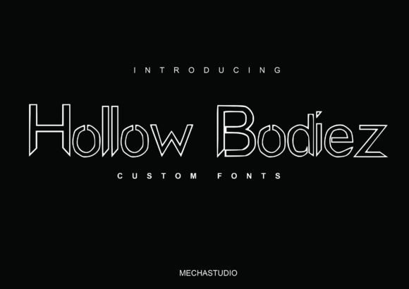 Hollow Bodiez Display Font for Modern Handmade Brands