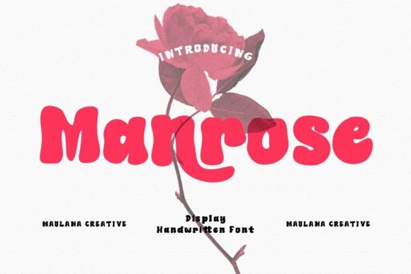 Manrose: A Retro Handwritten Display Font for Standout Campaigns
