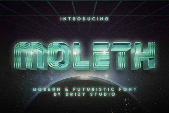 Moleth: A Futuristic Display Font for Editorial Design