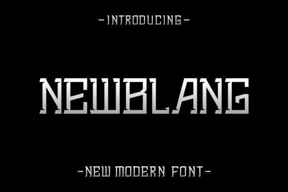 Newblang Font: A Modern Whimsical Display Typeface for Small Business Branding