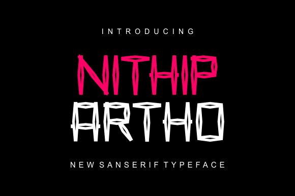Nithip Artho: A Cool, Unique Sans Serif Display Font for Thoughtful Design