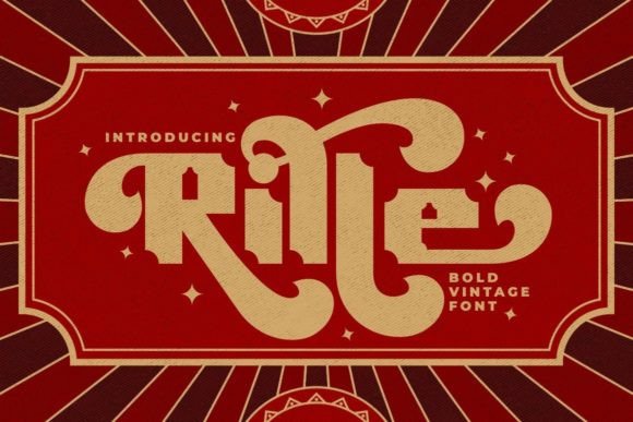 Rille Display Font for Craft and Home Decor Brands