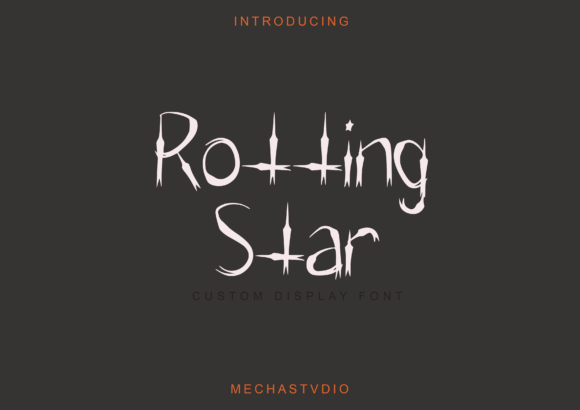 Rotting Star: A Haunted Display Font for Horror Typography