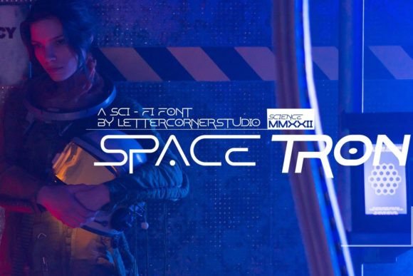 Spacetron Display Font for Handmade & Digital Creators