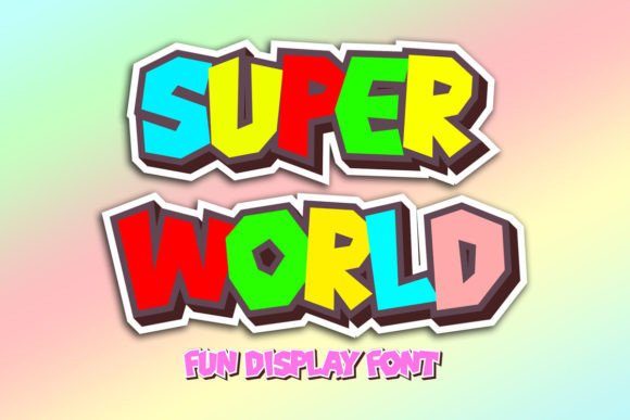 Super World Font: A Joyful Layered Display Typeface for Makers