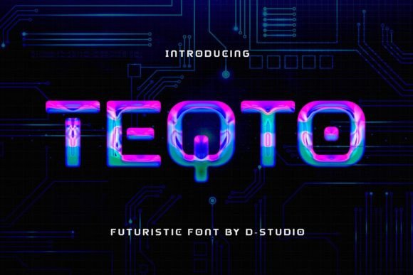 Teqto: A Rounded Futuristic Display Font for Modern Brands